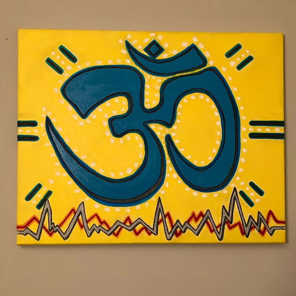 ORIGINAL Acrylic Painting on canvas. Signed by Artist. 16x20in “OHMMMM”